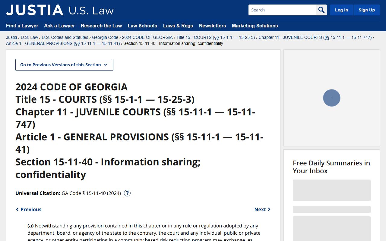 Irwin County Clerk of Superior Court and Juvenile Court juvenile confidentiality statute