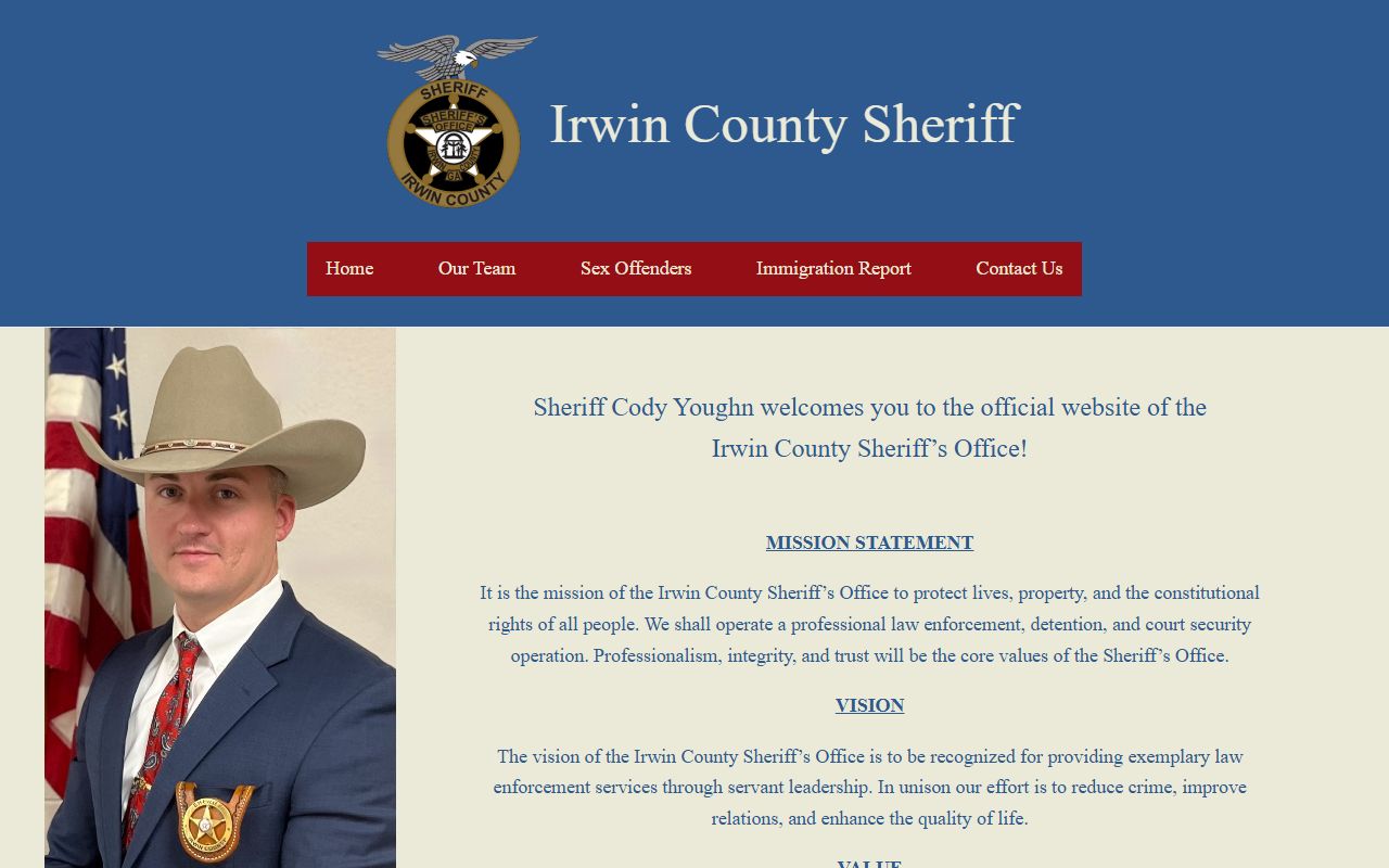 Irwin County arrest records Sheriff's Office source